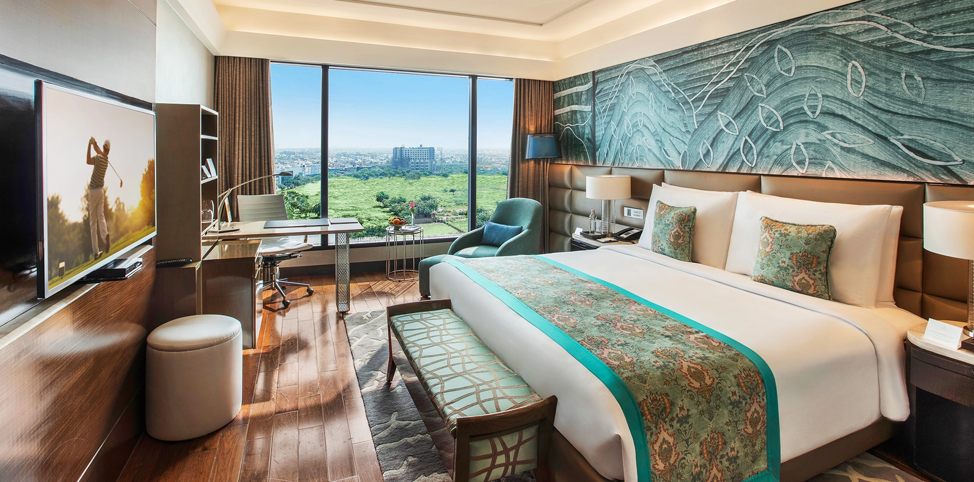 Club Room at The Leela Ambience Convention Hotel Delhi